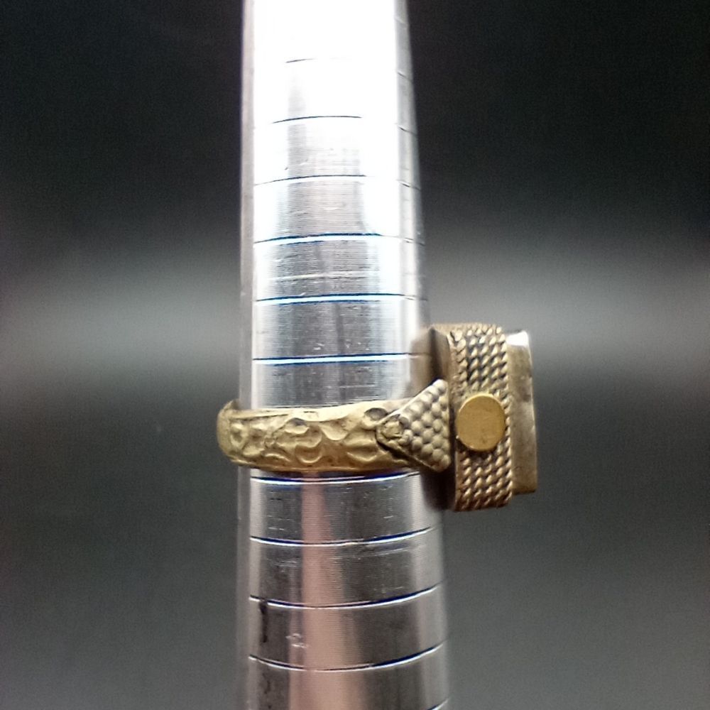 Caveman handcrafted lapis and sterling silver ring size 8 R252 - Picture 6 of 8